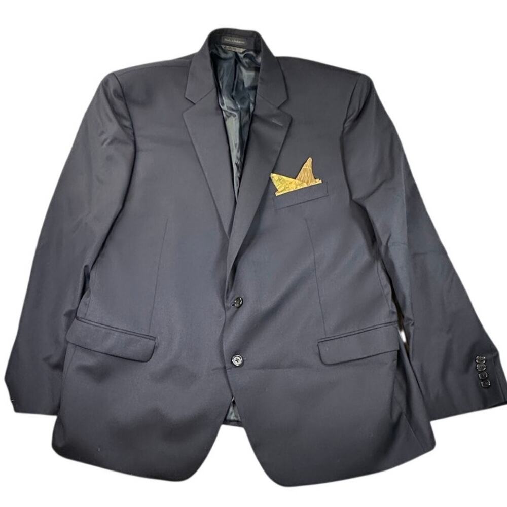 Lauren Ralph Lauren 48R Blazer Navy 100% Wool Natural Stretch
